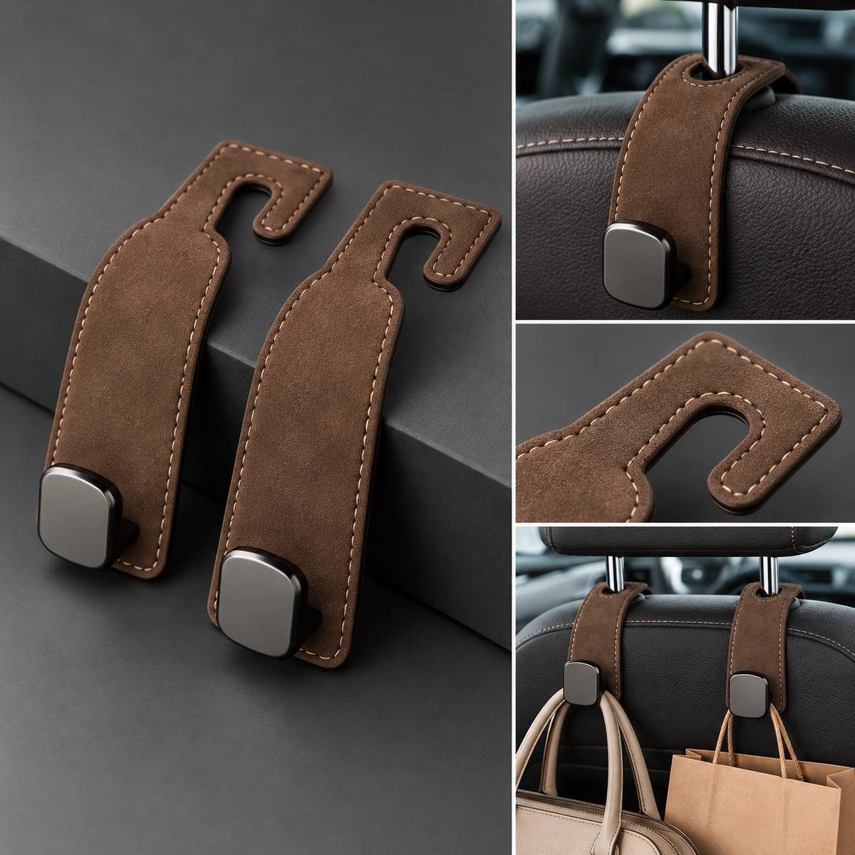 Multifunctional Car Headrest Hook (車用ヘッドレスト多機能フック)
