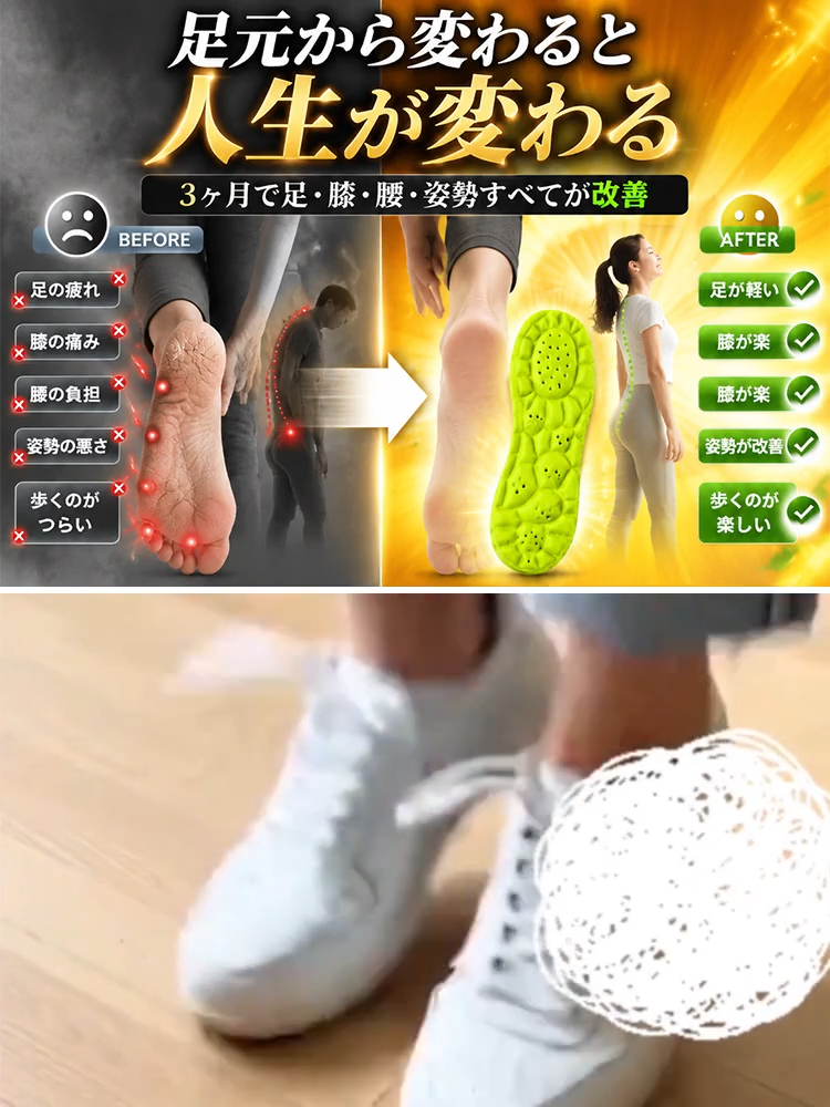 Shock Absorbing Arch Support Insoles