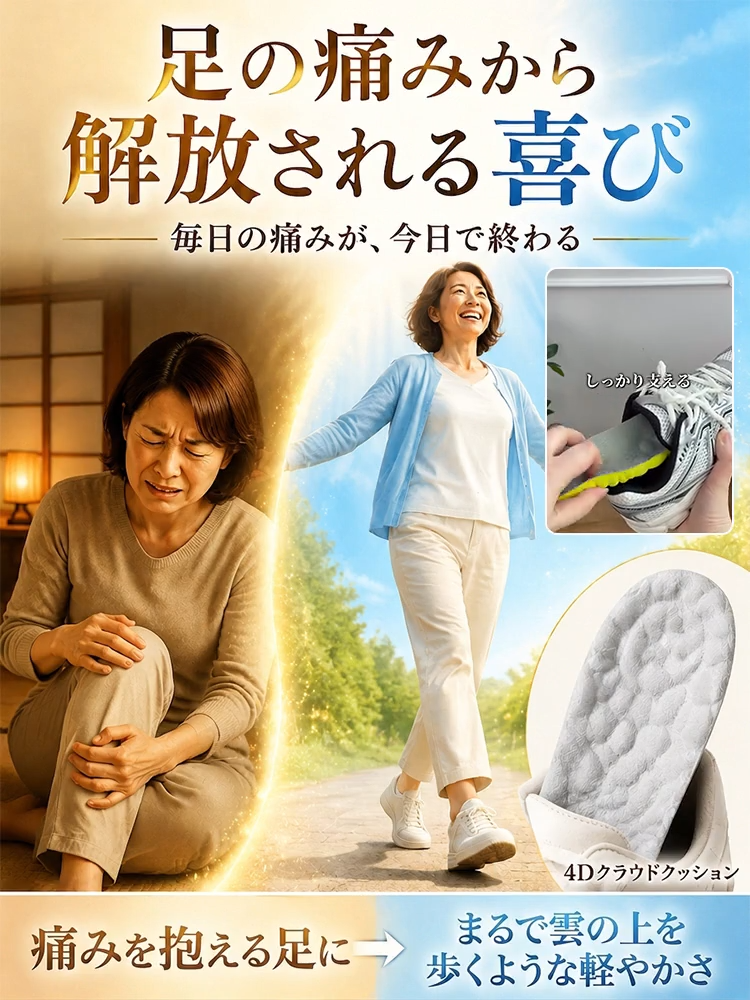 Shock Absorbing Arch Support Insoles